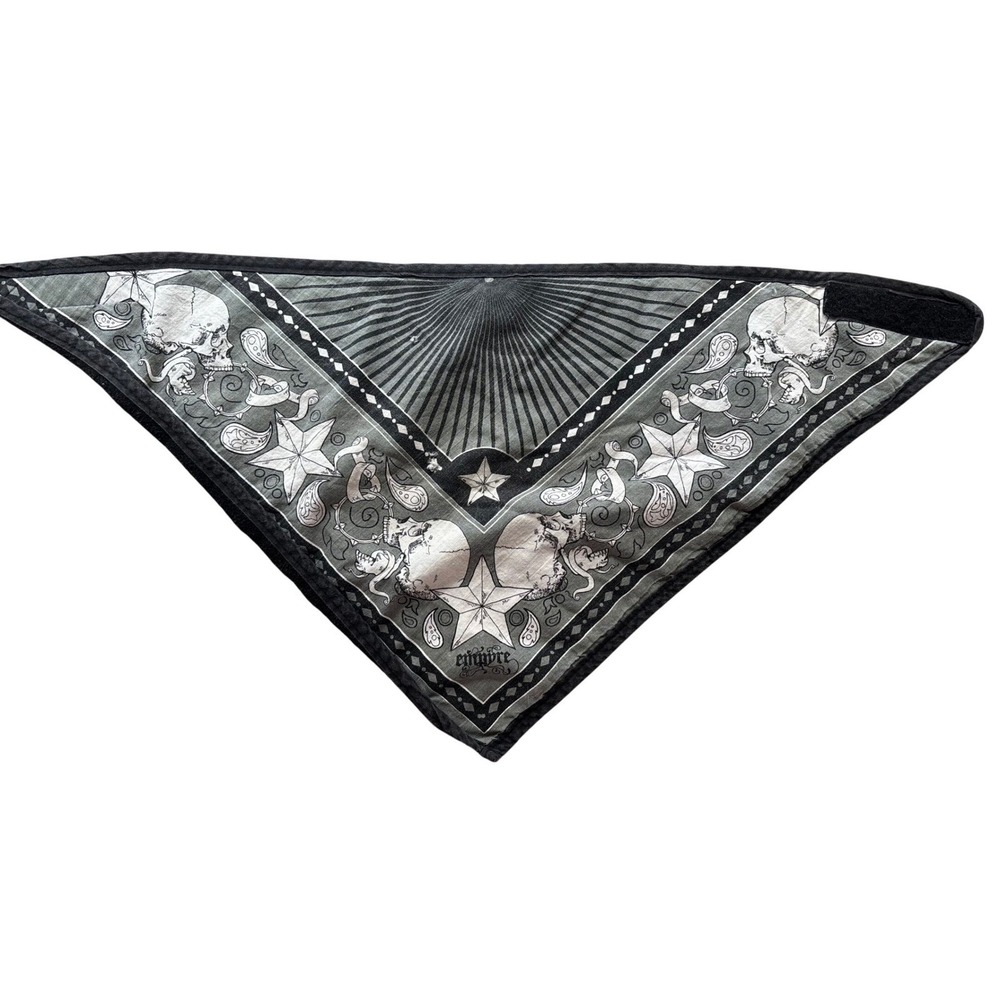 Empire Skull Star Bandana Face Mask Fleece Lined Neck Gaiter Moto Gothic